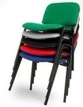 Imagen 3 de 4 de Silla Oficina Recepción Ap40 X4 Apilable Kromos Colores Vs.