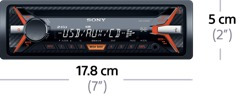 Imagen 3 de 3 de Autoestereo Sony Cdx-g1150u Cd Mp3 Usb Megabass Linea 2015