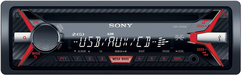 Imagen 1 de 3 de Autoestereo Sony Cdx-g1150u Cd Mp3 Usb Megabass Linea 2015