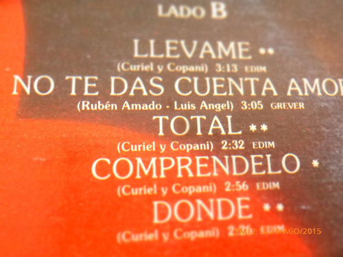 Vinilo Lp De Anamia --yo Te Amo (u1209