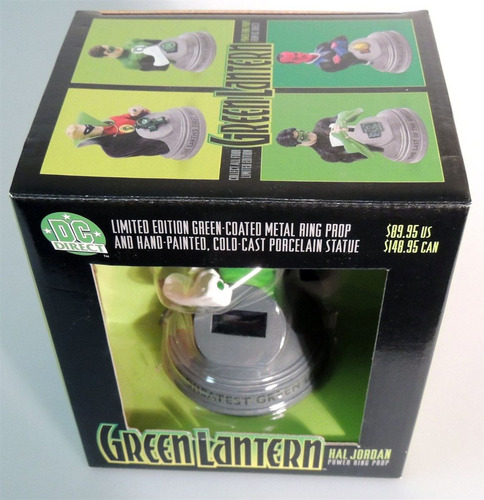Dc Direct Anel Do Lanterna Verde Hal Jordan Em Metal E Busto