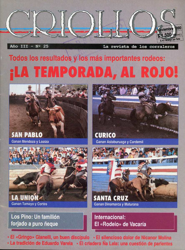 Criollos, Rodeo Chileno, La Revista De Los Corraleros, Nº 25