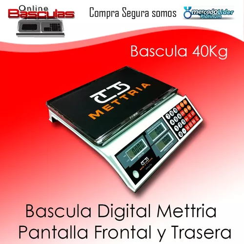 ✓ Báscula Mettria 40kg - MTBLACK40