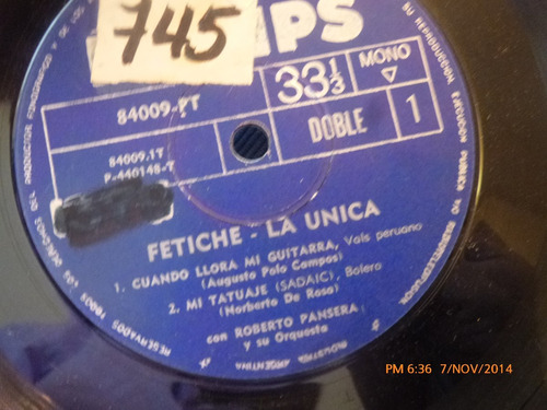 Vinilo Ep De Fetiche  --la Unica -- Cuando Llora  ( S84