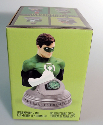Dc Direct Anel Do Lanterna Verde Hal Jordan Em Metal E Busto