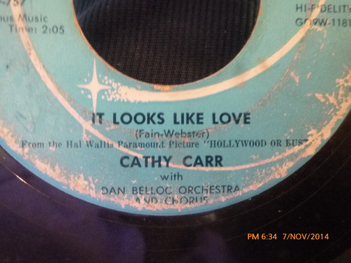 Vinilo Single De Cathy Carr -- It Looks Like Love( S78