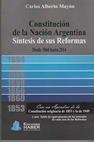 Constitución Reformas 1860 A 2014 Mayón 1853 1949