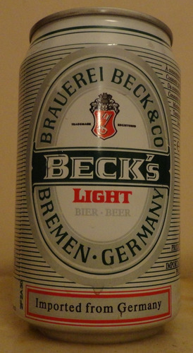 Lata Beck's Light 330ml Alemania Vacía