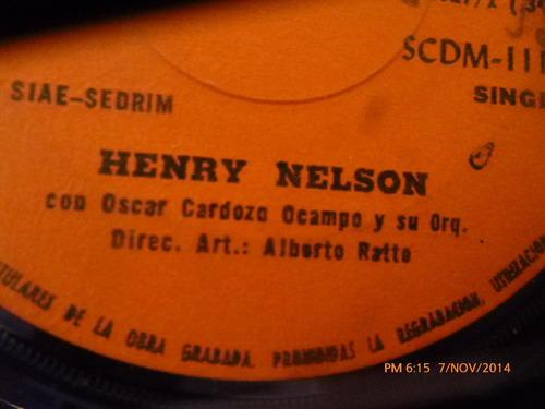 Vinilo Single De Henry Nelson -- Me Estoy V1olviendo Tuy( V7