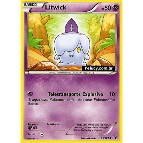 Litwick - Psíquico Comum - 58/101 - Pokemon Card Game