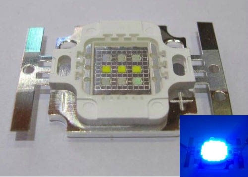 2 Led Hibrido 10w Acuario Royal Blue Y Blanco De 10000k -$10