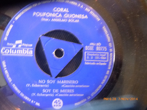 Vinilo Single De Coral Polifonica Gijonesa( S102