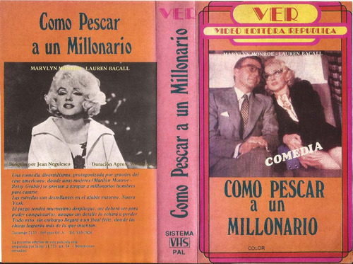 Como Pescar A Un Millonario Vhs Marilyn Monroe