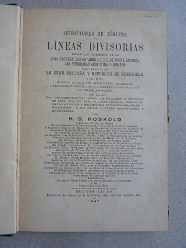 Hoskold, H. D. Cuestiones De Límites... 1897