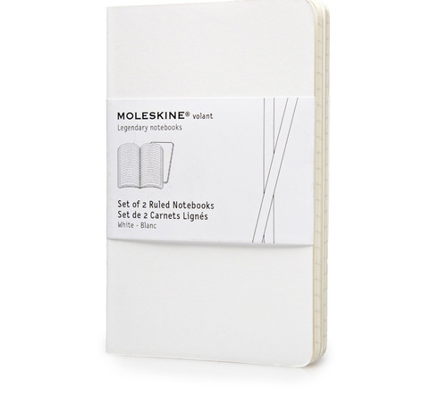 Caderno Moleskine Volant - X Small - Pautado - Branco 448