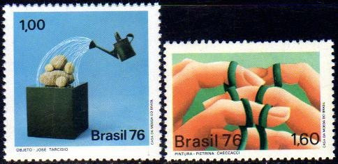 Brasil Serie Completa X2 Sellos Mint Arte Contemporáneo 1976