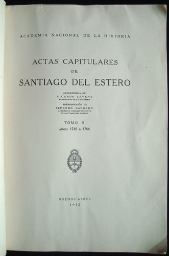 Actas Capitulares De Santiago Del Estero. 47n 070