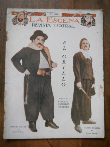 Rodolfo Gonzalez Pacheco. El Grillo. Revista La Escena 1929