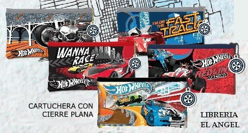 Cartuchera Plana Con Cierre Hot Wheels Canopla Vengadores