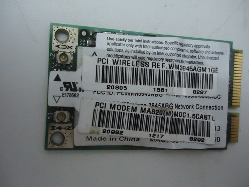 Placa Wireless Pci Notebook Cce Info One Black
