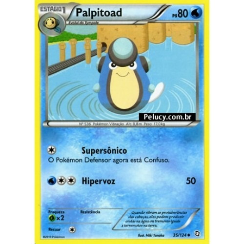 Palpitoad - Pokémon Água Incomum - 35/124- Pokemon Card Game