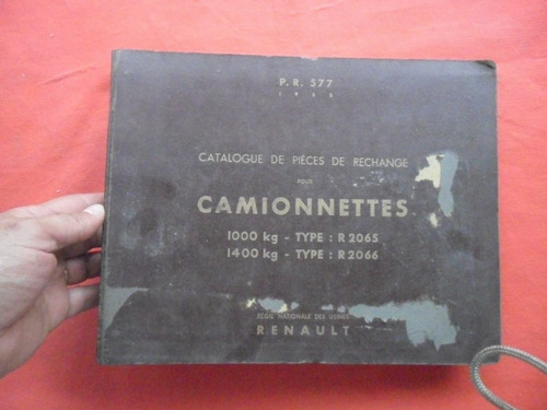 Antiguo Manual Camioneta Renault Furgon 1960 61 R2065 R2066