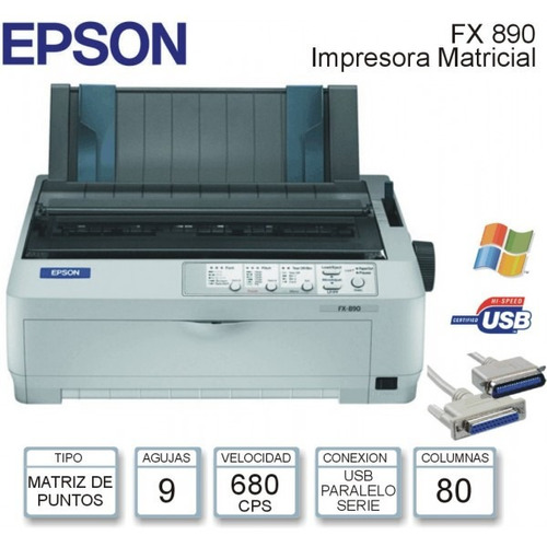 Impresora Epson Fx 890 Calidad 18 Meses De Garantia Unicos