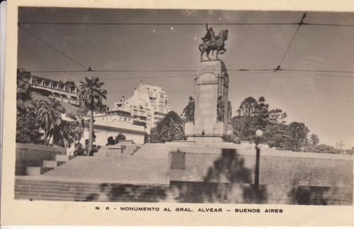 Antigua Postal Monumento A General Alvear En Buenos Aires