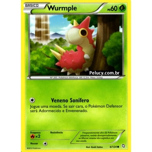 Wurmple - Pokémon Planta Comum - 6/124 - Pokemon Card Game