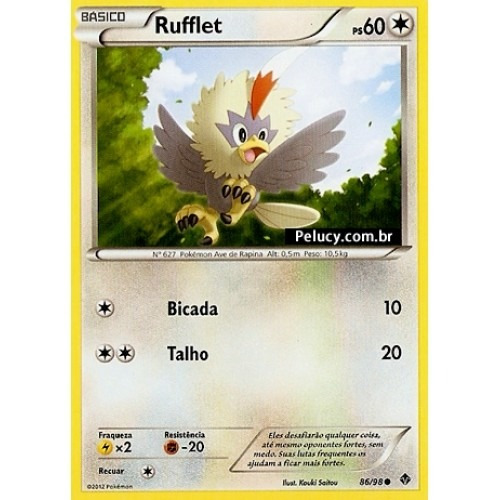 Rufflet - Pokémon Normal Comum - 86/98 - Pokemon Card Game