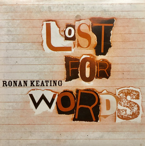 Cd Ronan Keating Lost For Words Promo Usado