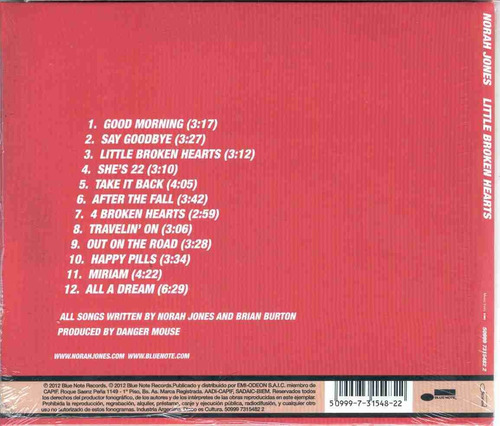 Imagen 2 de 4 de Norah Jones - Little Broken Hearts Cd Original