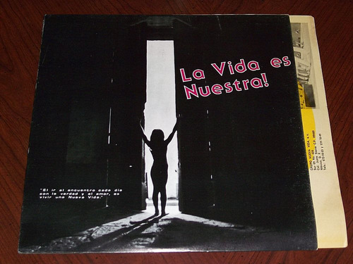 Grupo Nueva Vida La Vida Es Nuestra  Lp Acetato Insert