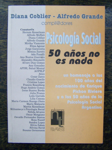 Imagen 1 de 4 de Psicologia Social * 50 Años No Es Nada * Varios Autores *