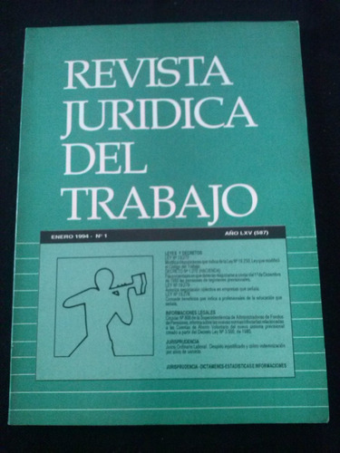 Revista Juridica Del Trabajo Enero 1994 C1