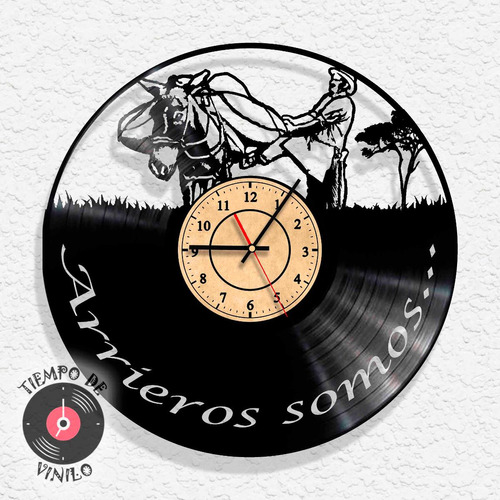 Reloj De Pared Elaborado En Disco Lp  Ref. Arriero