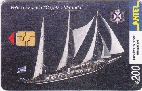Uruguay Tarjeta Teléfono Tc Nº 255 Buque Capitán Miranda