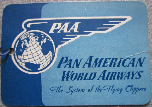 Antiguos Pases Cartones De Aerolinea Pan Am