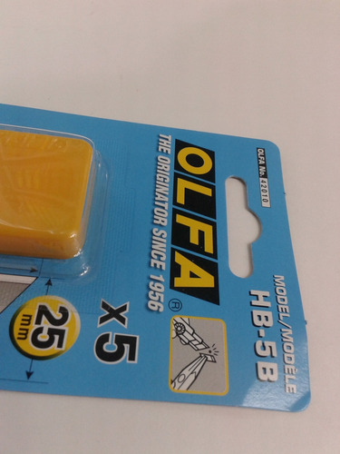 Repuesto Cutter Olfa Hb-5b  25mm Blister X 5uni. Microcentro