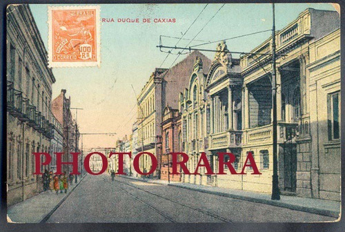 Cartão Postal Porto Alegre-rua Duque De Caxias  - Circ.-1925
