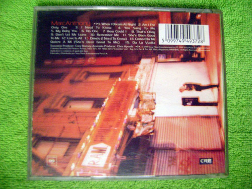 Eam Cd Marc Anthony When I Dream At Night 1999 Debut Ingles (Usado)
