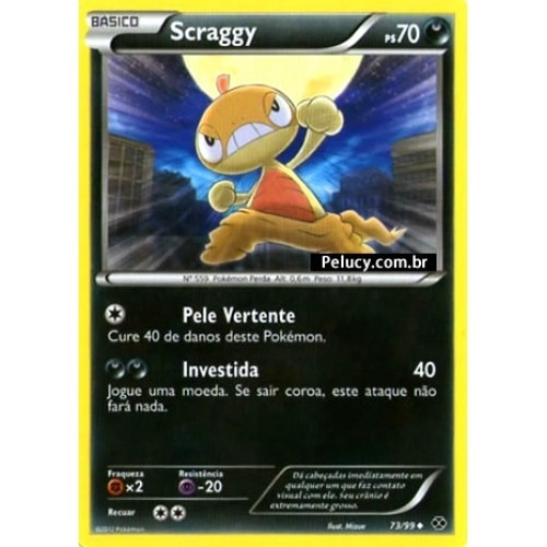 Scraggy - Pokémon Noturno Incomum 73/99 - Pokemon Card Game