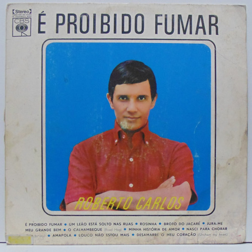 Lp Roberto Carlos - É Proibido Fumar - 1971 - Discos Cbs