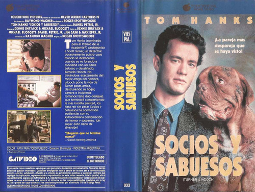 Socios Y Sabuesos Vhs Tom Hanks Turner & Hooch 1989