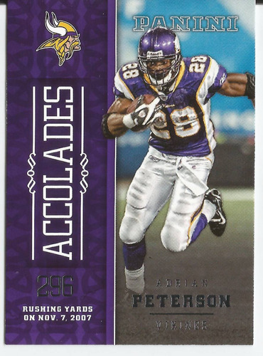 2016 Panini Accolades Adrian Peterson Rb Vikings