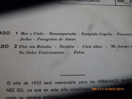 Vinilo Lp De Los Hermanos Martinez Gil Bodas De Pl (xx910 (Usado)