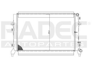 Radiador Volkswagen Bora 2009-2010-2011 L4 2.0 Lts Estandar