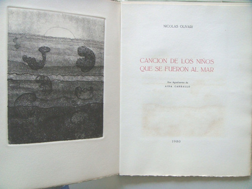 Nicolás Olivari: Cancion De Los Niños Que Se.. Aida Carballo (Usado)