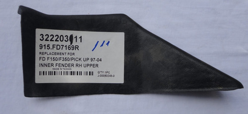 Extension Guardapolvo Ford Fortaleza 1997 Derecha 12v