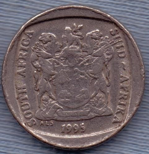 Imagen 2 de 2 de Sudafrica 1 Rand 1995 * Gacela Saltarina *